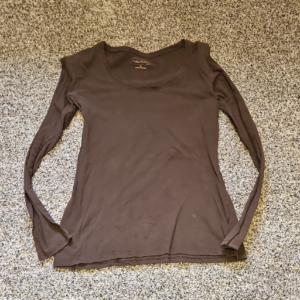 Maurices women's Long Sleeve Top - Chocolate Brown